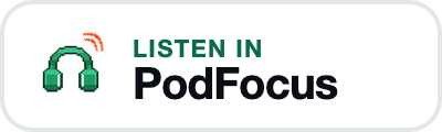 Listen in PodFocus badge, light